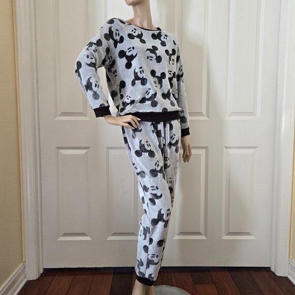 Disney Mickey Mouse Plush Pajama Set SZ M - Picture 5 of 7